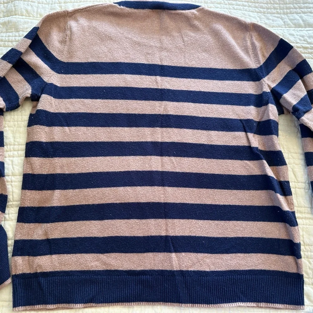 a new day Blue and Tan Crewneck Sweater